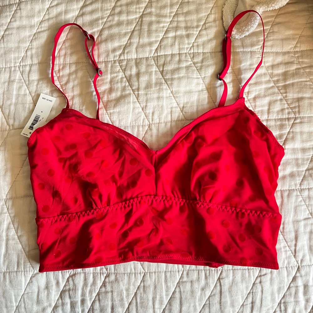 BRAND NEW Gilly Hicks Unlined Red Bralette